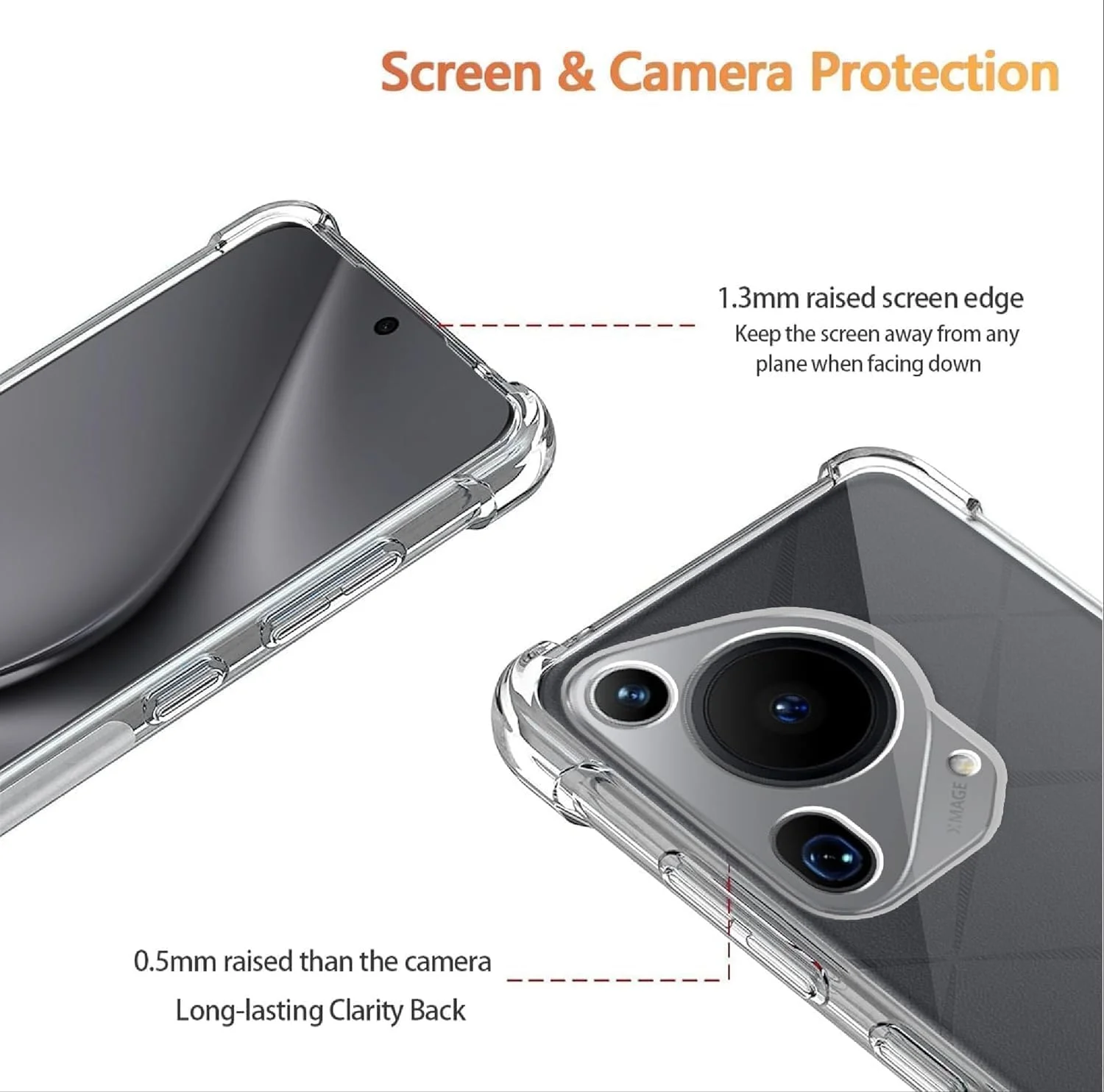 قاب گوشی سازگار با هوآوی Pura 70 Ultra، 1 عدد، کاور سیلیکونی نرم ضد ضربه به همراه 2 عدد محافظ صفحه نمایش (3 عددی)