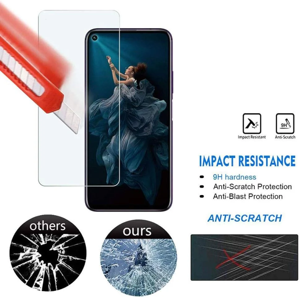 بسته 3 عددی محافظ صفحه نمایش MIBQM برای گوشی آنر 20 پرو، شیشه حرارت دیده، فیلم محافظ شیشه ای برای گوشی های هواوی آنر ویو 20 و 20i و آنر 20i