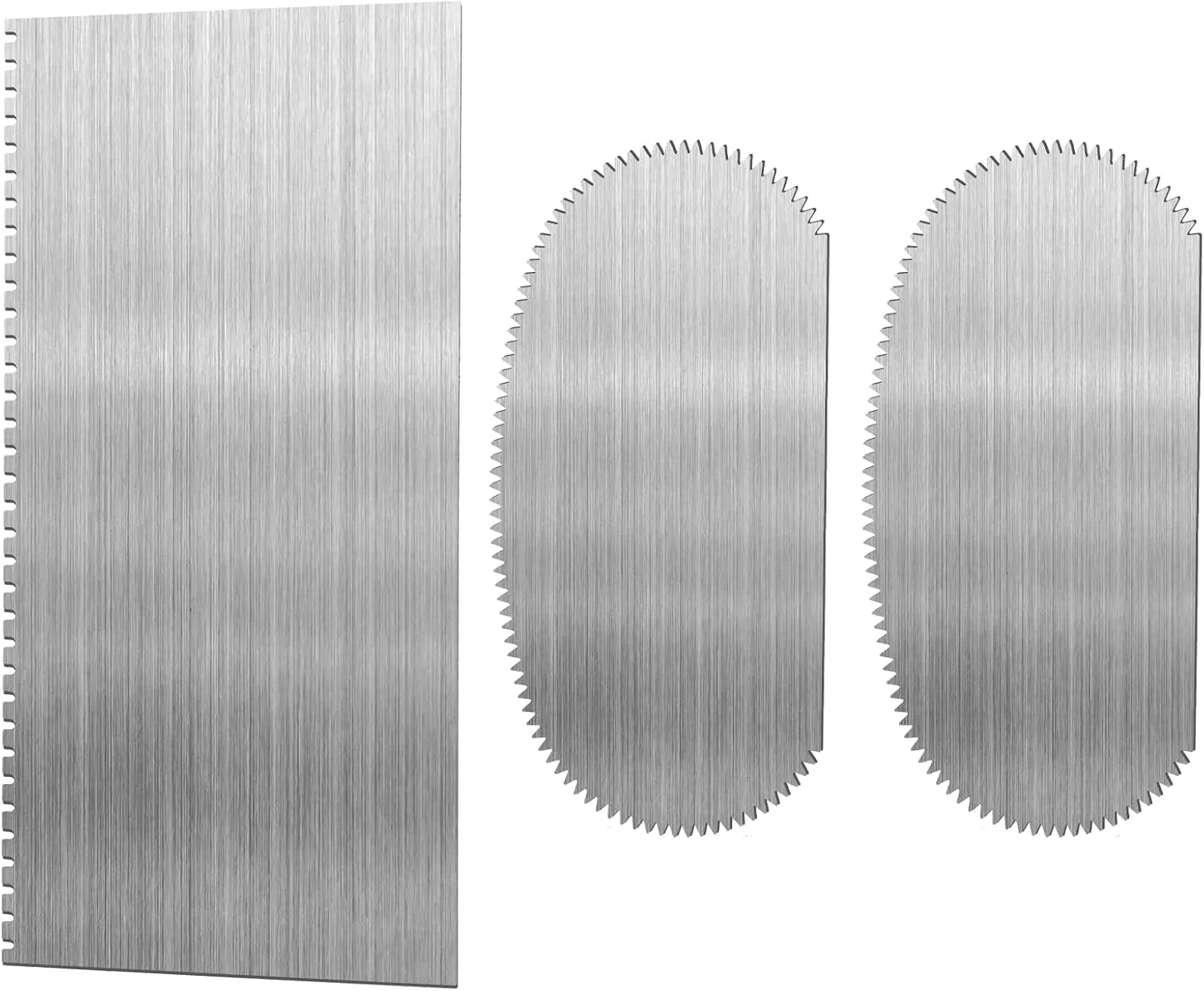 ست 3 عددی ابزار سفالگری استیل ضد زنگ، کاردک، کاردک دندانه دار، ابزار دنده ای دندانه دار برای سفالگری، کاردک دندانه دار استیل، کیت ابزار مجسمه سازی سفالی سرامیکی برای مدل سازی بافت