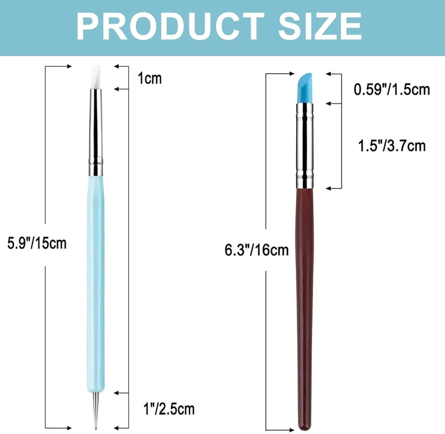 ست 10 عددی ابزار مجسمه سازی - ست ابزار مجسمه سازی خمیر سیلیکونی - ابزار مدل سازی و نقطه گذاری خمیر پلیمری - قلم موی رنگ سیلیکونی - ابزار سفالگری - فوندانت کیک، مجسمه سازی، سنگ، ناخن، ترکیب کردن، طراحی ابزار خمیر صنایع دستی DIY