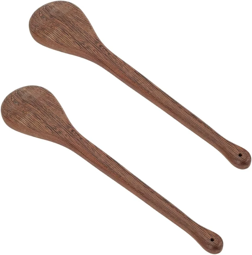 یونی کرافت تیل، 2 عدد ابزار مجسمه سازی و مدل سازی خمیر چوبی، 353x72x15 میلی متر، ابزار سفالگری قهوه ای نارگیلی، ابزار دسته چوبی برای سفالگری و صنایع دستی هنری DIY