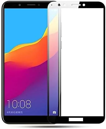 محافظ صفحه نمایش CHENCHUAN برای هواوی، 0.33 میلی متر، سختی 9H، چسب کامل 2.5D شیشه حرارت دیده برای هواوی Honor 7A / Enjoy 8e / Y6 2018 (مشکی) فیلم شیشه حرارت دیده