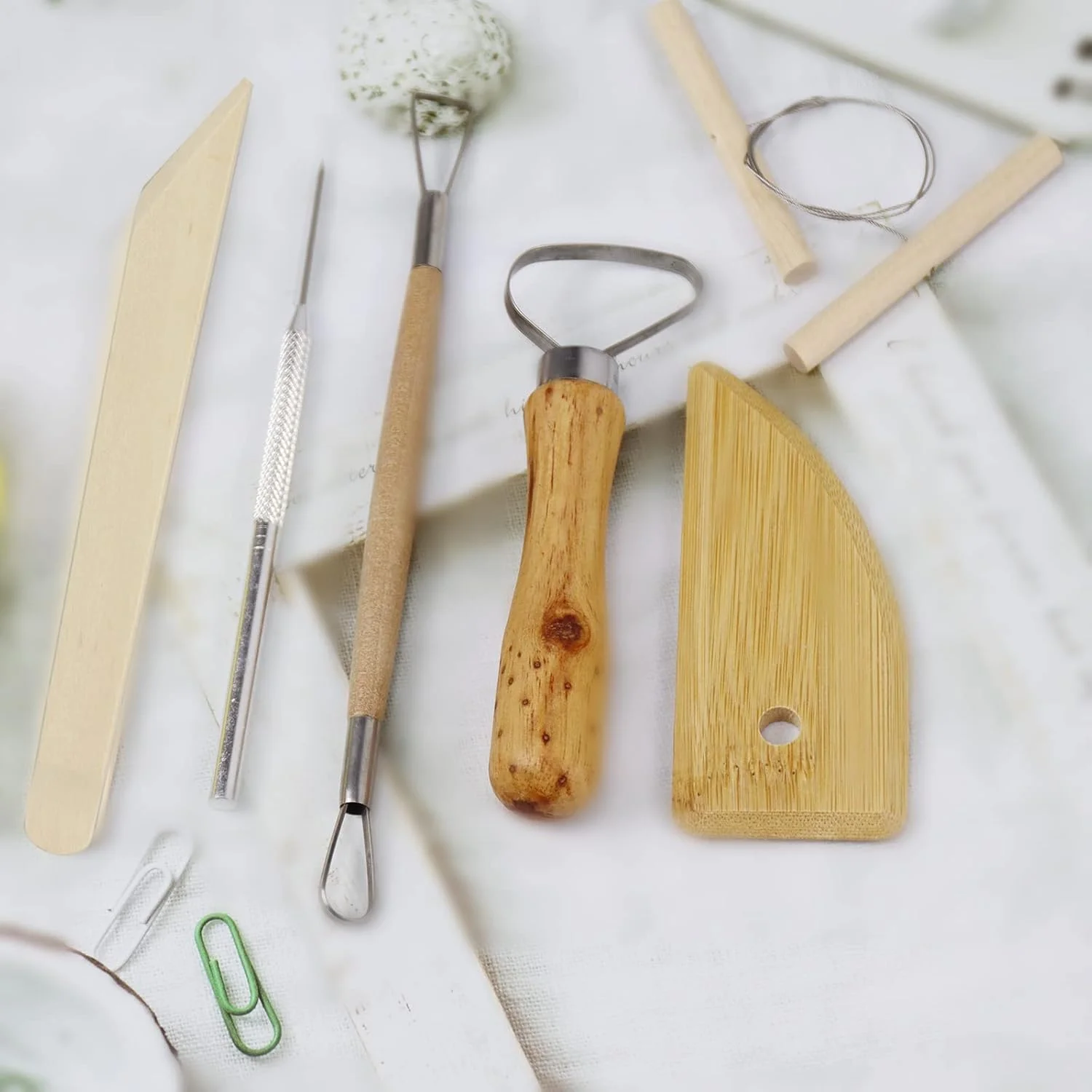 مجموعه 8 عددی ابزار سفالگری XIANGLONGY، ابزار гли رس، ابزار سفالگری، ابزار مجسمه سازی، ابزار مدل سازی، ابزار гли رس پلیمری برای بزرگسالان، به همراه کیف نگهداری، مناسب برای حکاکی، برجسته سازی و شکل دهی.