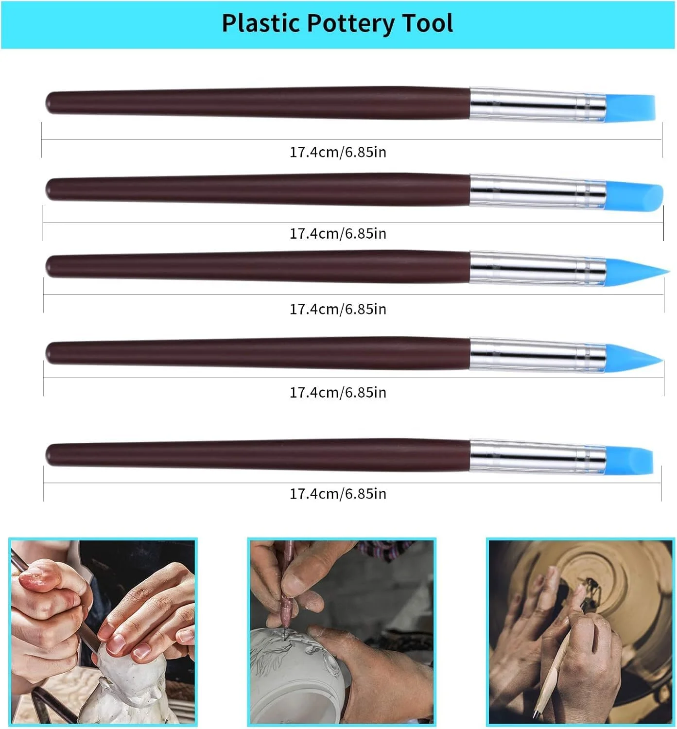 25 Pcs Ball Stylus Tools Dotting Sculpting Modeling Tools Clay Ceramics Pottery Carving Modelling Tool Embossing Sculpting Set
