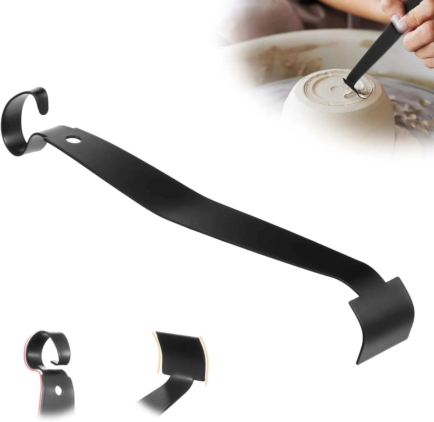 ابزارهای پرداخت سفالگری Telooco، ابزارهای سرامیکی دو سر استیل ضد زنگ چند منظوره مناسب برای تعمیر، برش و حکاکی سفالگری