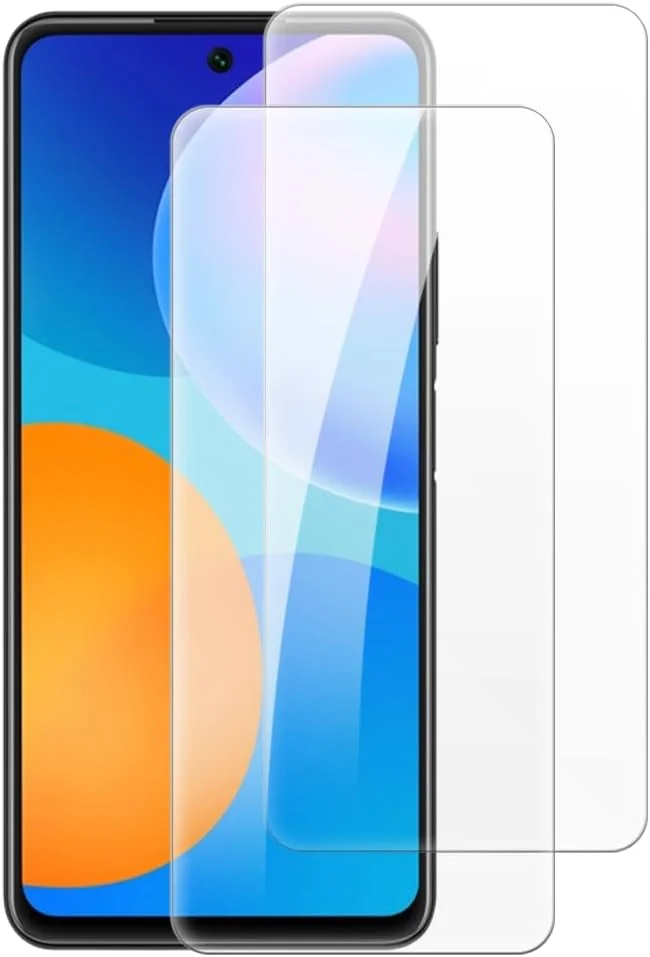 شنتایم [بسته 2 عددی] محافظ صفحه نمایش شیشه ای حرارت دیده سازگار با هوآوی P Smart 2021 NFC (6.67 اینچ)، HD شفاف ضد خش بدون حباب سازگار با قاب