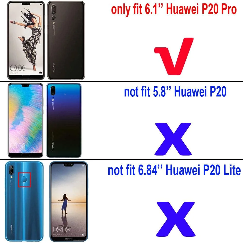 SCIMIN [بسته 2 عددی] محافظ صفحه نمایش Huawei P20 Pro، محافظ کامل صفحه نمایش Huawei P20 Pro، شیشه حرارت دیده HD شفاف برای Huawei P20 Pro 6.1 اینچی