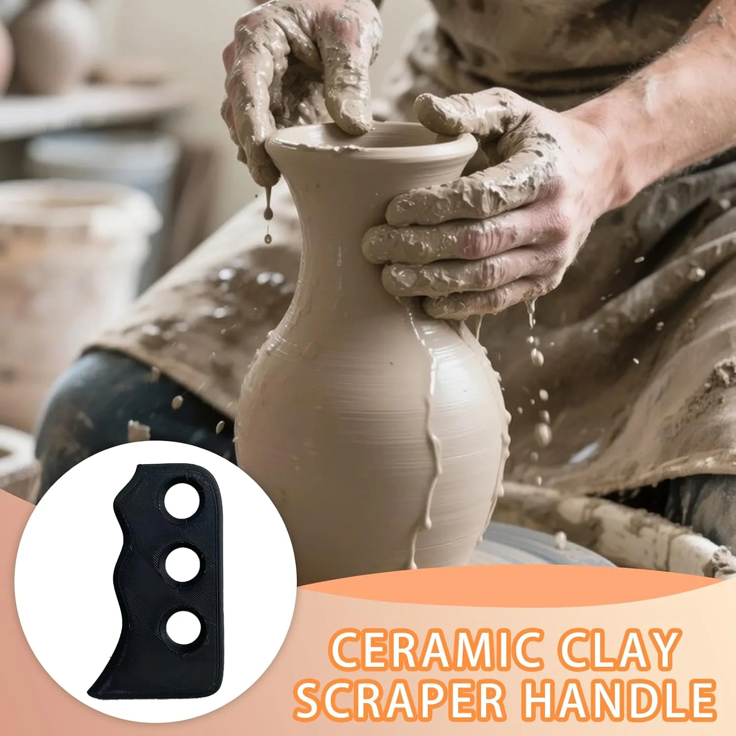 ابزار سفالگری | ابزار خراش دهنده سفال، برش، بافت دهی، مدل سازی، مجسمه سازی و حکاکی برای صنایع دستی سرامیکی، مناسب برای متخصصان، علاقه مندان، مبتدیان و پروژه های خلاقانه