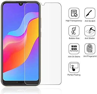 FHNLKFS 3pcs 9H 2.5D Tempered Glass,For Huawei Honor 8A Protector Screen Glass on Phone Film,for Huawei Honor 8 A Protective Front Film