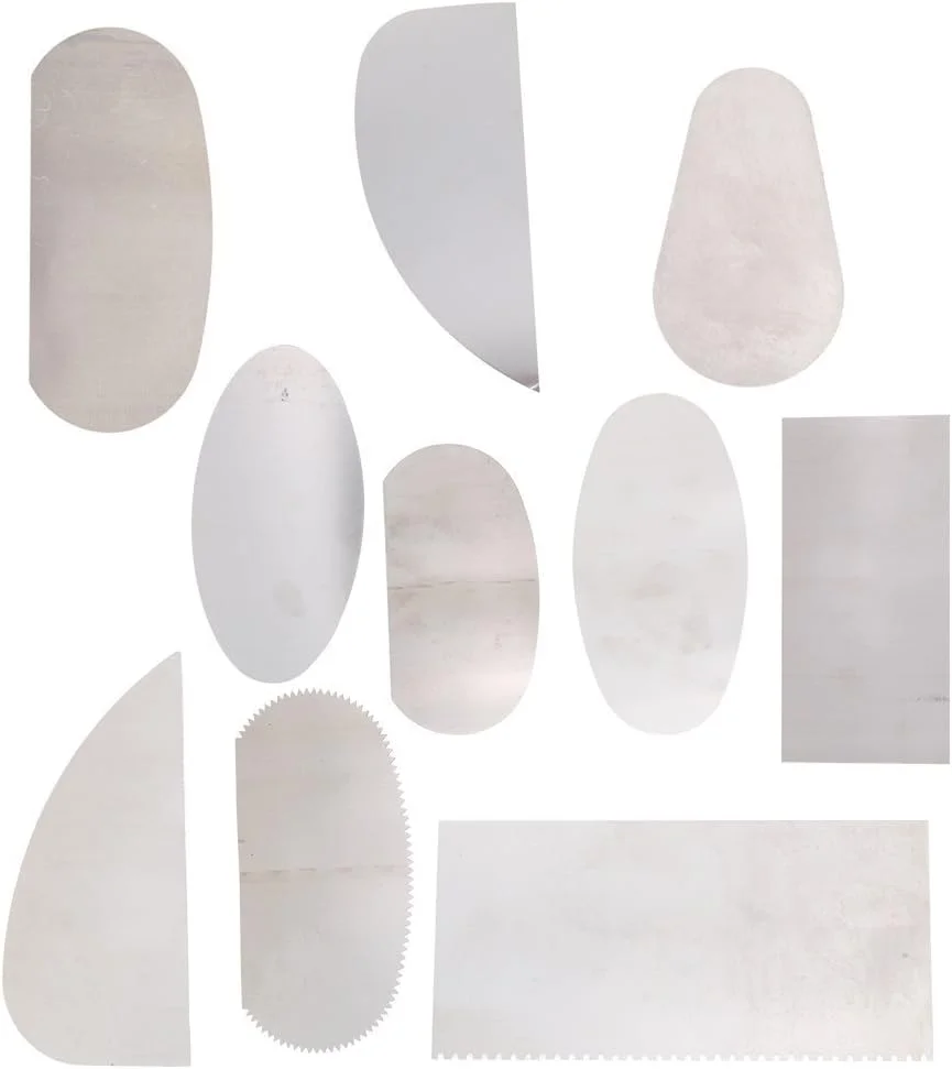 ابزارهای مجسمه سازی و سفالگری COMIART CREATE COLOR LIFE، کاتر فولادی تیز برای صنایع دستی (بسته 10 عددی)