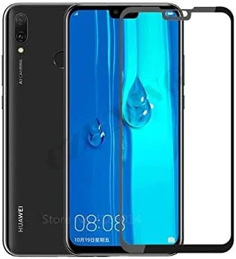 محافظ صفحه نمایش شیشه ای 5D فول چسبی برای گوشی هوآوی Y9 2019 - مشکی