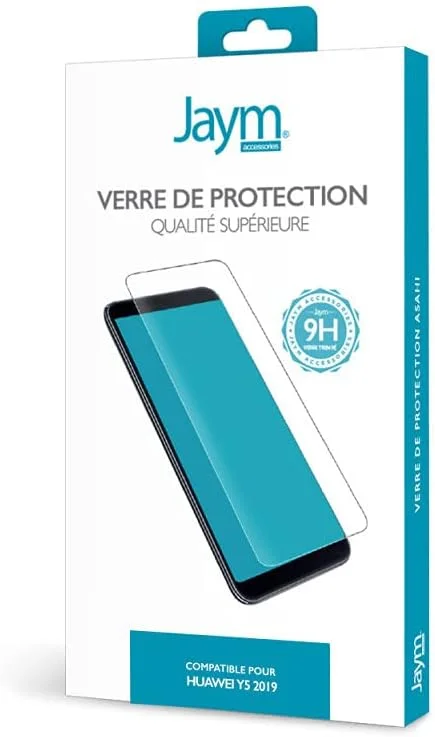 محافظ صفحه نمایش شیشه ای 2.5D پریمیوم Jaym Asahi برای هوآوی Y5 2019