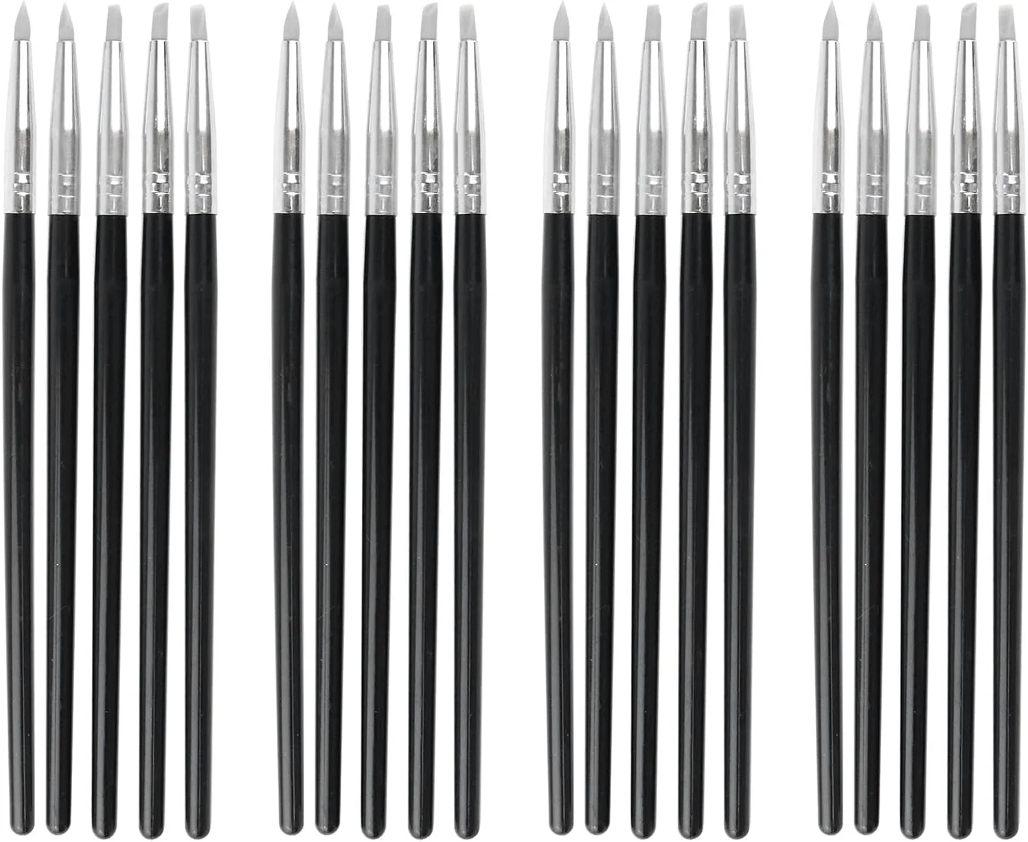 آسامویو 20 عدد نوک سیلیکونی ابزار مجسمه سازی و مدل سازی خاک رس، ابزار سفالگری برای حکاکی، شکل دادن، مجسمه سازی با خاک رس، مدل سازی، نقاشی