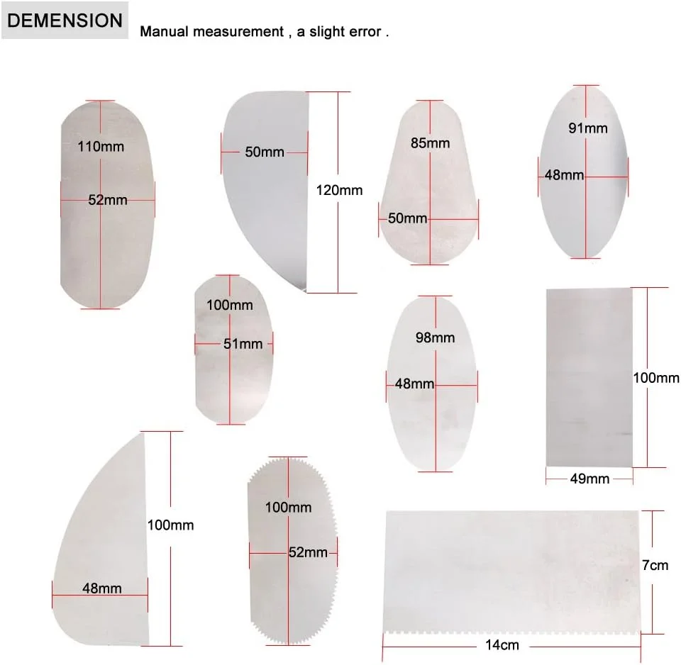 ابزارهای مجسمه سازی و سفالگری COMIART CREATE COLOR LIFE، کاتر فولادی تیز برای صنایع دستی (بسته 10 عددی)