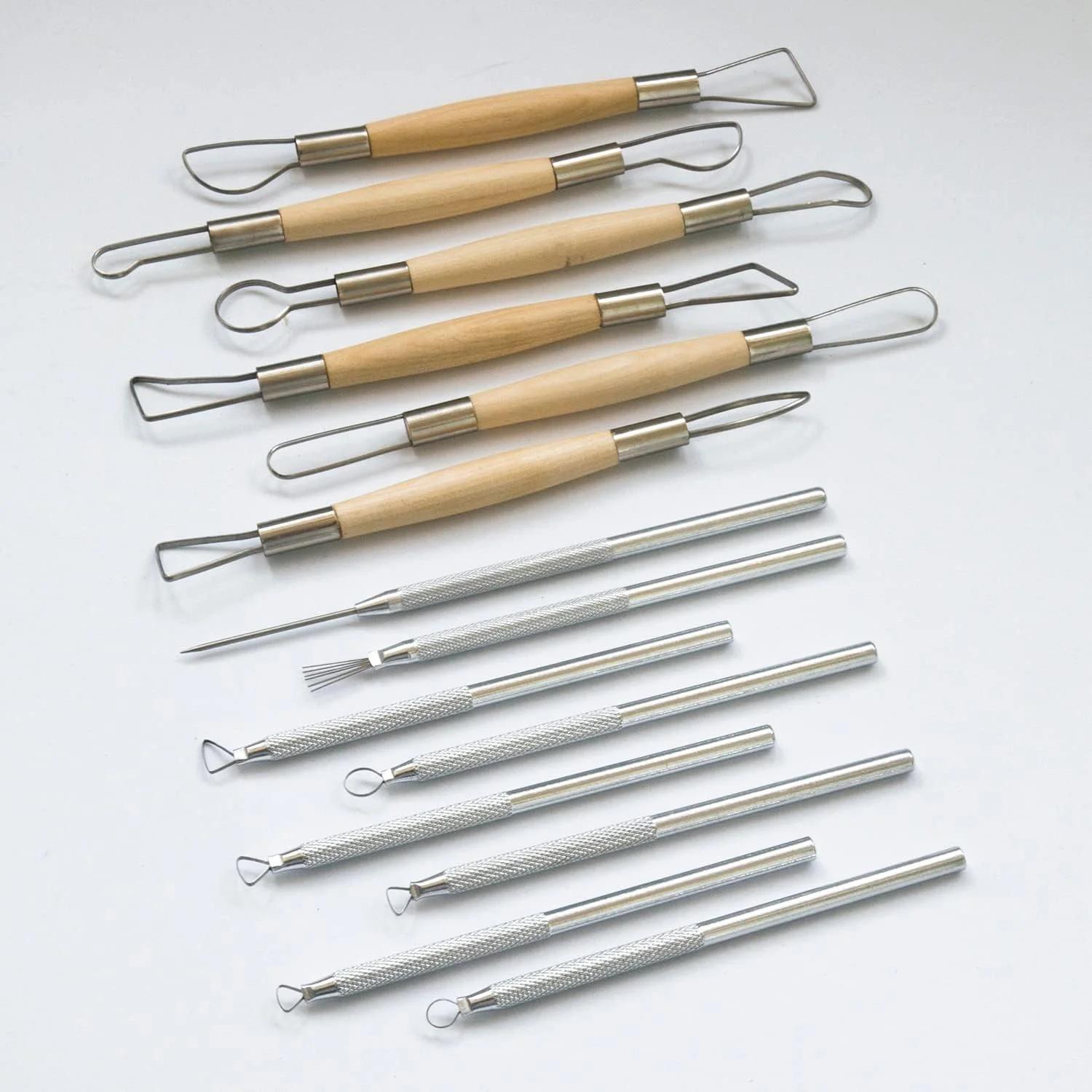 مجموعه 57 عددی ابزار سفالگری سرامیکی Augernis با جعبه پلاستیکی 14 عددی با جعبه 9000