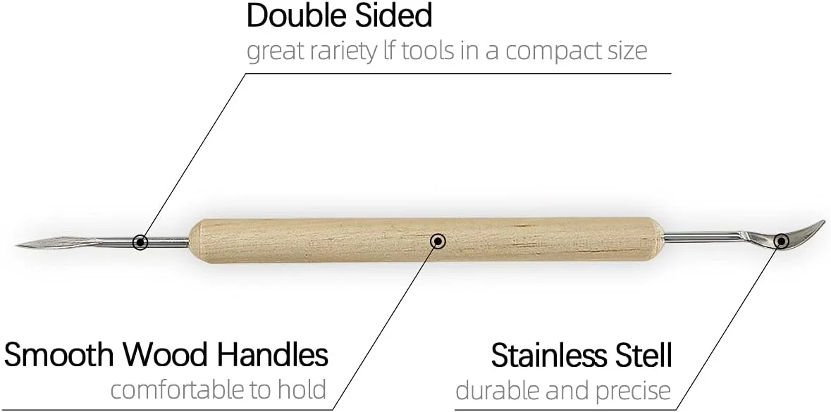 آگرنیس (32 عددی) - مجموعه ابزار مجسمه سازی سفال، 32 عدد ابزار حکاکی خاک رس سرامیکی برای مبتدیان، کارشناسان، صنایع دستی هنری، کلاس های سفال بعد از مدرسه کودکان، باشگاه، دانش آموزان