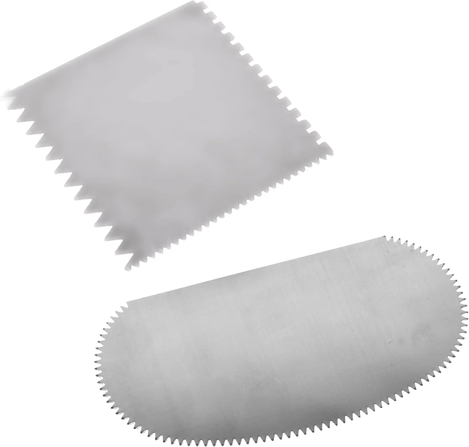 Homakover 2Pcs Mud Clay Rib Pottery Clay Ribs Stainless Steel Serrated Scraper Crafts Tool, Ceramics Clay Sculpting Tools Kits for Sculpture Pottery (2 PCS)
