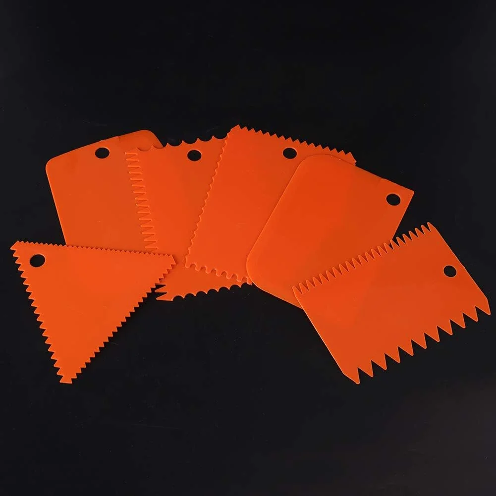 مجموعه 6 عددی ابزار مجسمه سازی سفالی نارنجی پلاستیکی با دسته نرم، مناسب برای کنده کاری و ساخت کاردستی