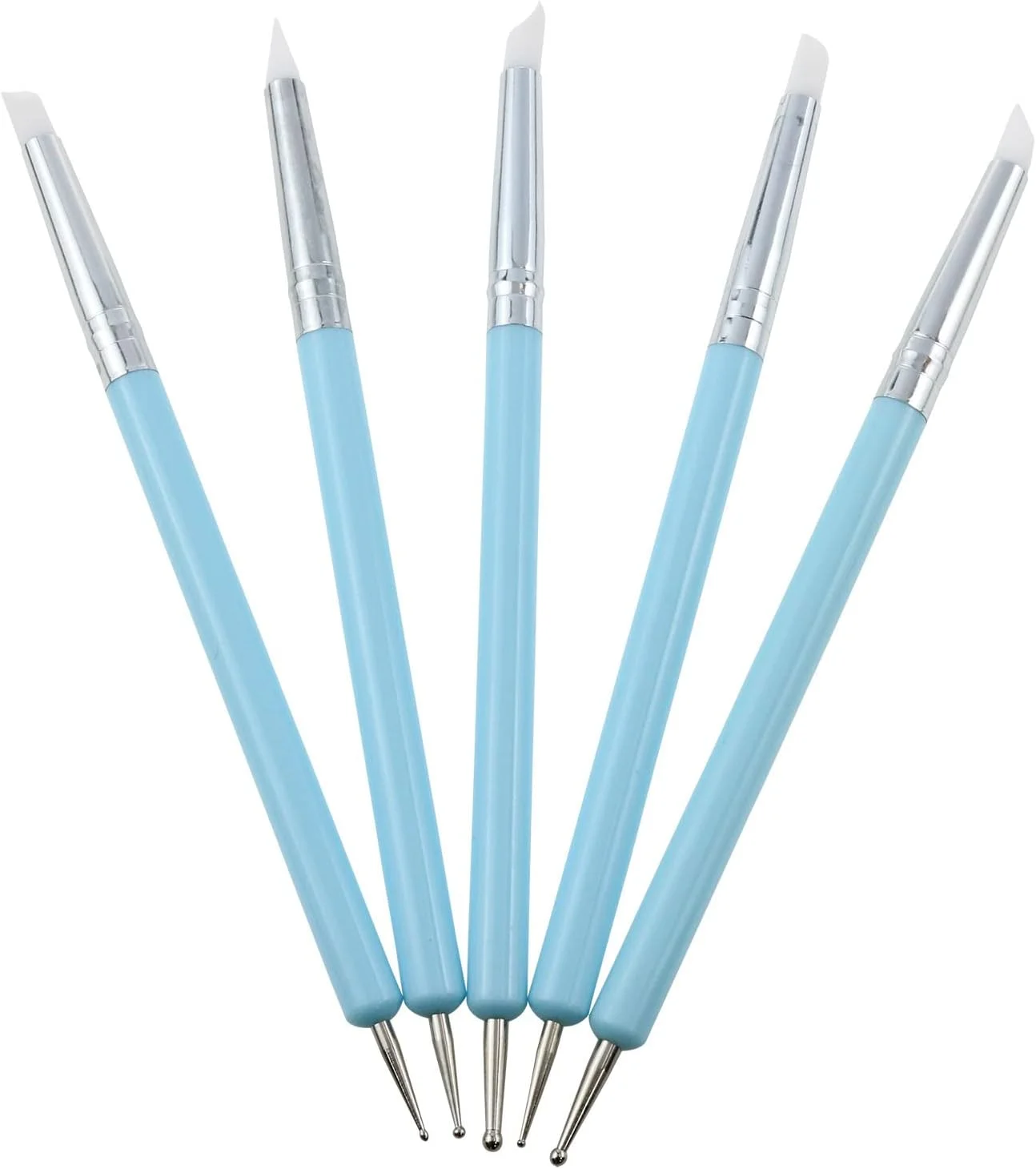 ابزار مجسمه سازی رسی سیلیکونی یوکیمانگو - 5 عددی، قلم استایلوس رسی DIY، ابزار فرورفتگی، مورد استفاده برای صنایع دستی DIY، سفال مجسمه سازی، مخلوط کردن، نقاشی، طراحی ناخن ابزار مجسمه سازی رسی سیلیکونی یوکیمانگو - 5 عددی، قلم استایلوس رسی DIY، ابزار فرورفتگی، مورد استفاده برای صنایع دستی DIY، سفال مجسمه سازی، مخلوط کردن، نقاشی، طراحی ناخن