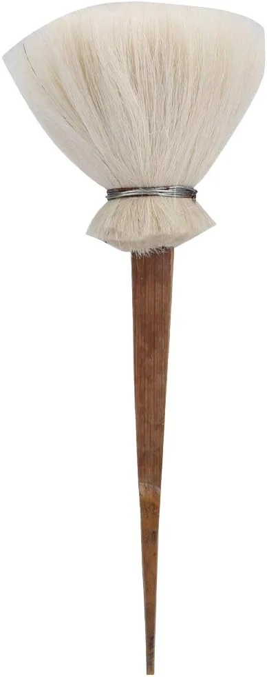 ابزار قلم موی سفالگری، قلم موی آبرسان سرامیک رسی DIY، قلم موی سفالگری پشمی + مواد برای مدل سازی (سر بزرگ متوسط)