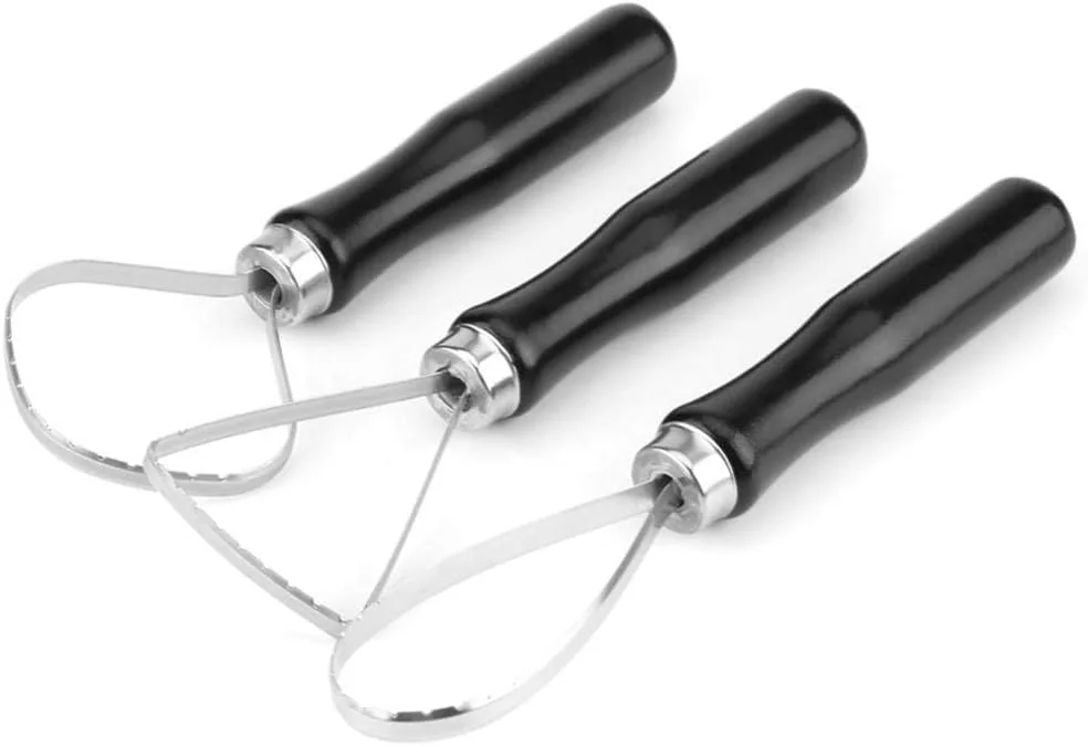 ست 3 عددی ابزار مجسمه سازی خاک رس، مدل سازی سفالگری، مناسب برای مبتدیان، هنرهای حرفه ای، چوب و فولاد