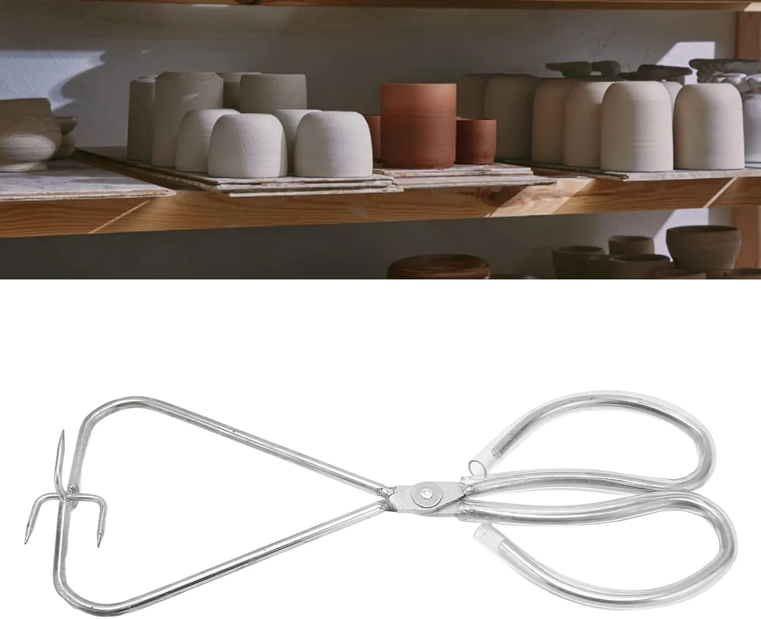 انبر غواصی، ابزار سفالگری، فولاد ضد زنگ، استحکام بالا، شکل ساده، خاک رس سفالگری، انبر مجسمه سازی (نوع 1)