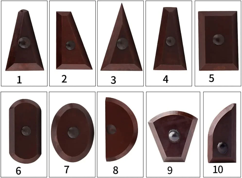 DJGwsxu ست 10 عددی چاقوی پرداخت سرامیکی تنگستن استیل، ابزار پرداخت پلاستیک خاک رس سرامیکی، ابزارهای فوق سخت مقاوم در برابر سایش چوب ماهون