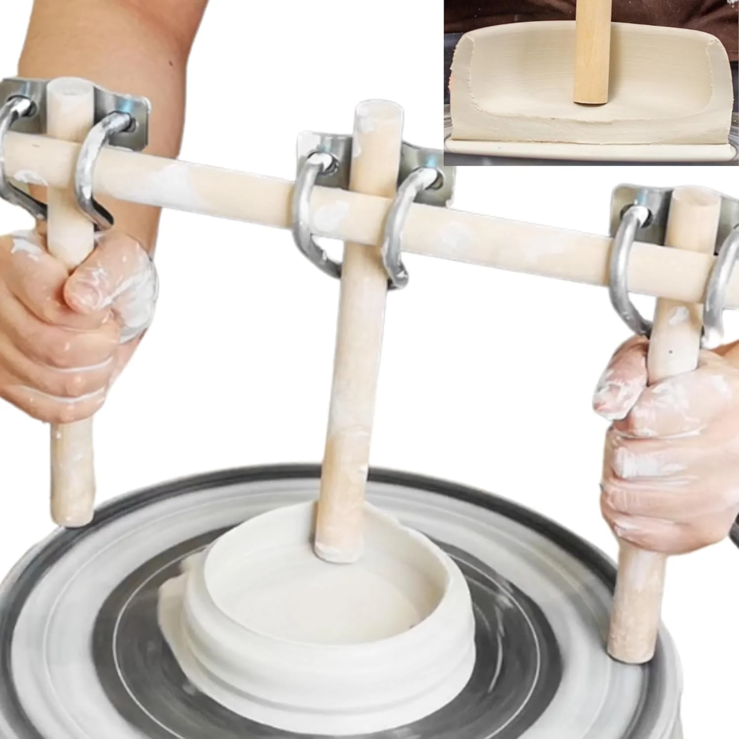 ابزار پایه سفالگری با دسته مارپیچی