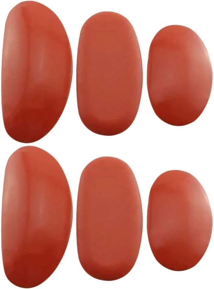 مجموعه 6 عددی ابزار مجسمه سازی سفالی رسی نرم سیلیکونی VILLCASE، 3 اندازه مختلف دنده های سفالی قرمز سرامیکی، ابزار شکل دهی سرامیکی هنرمندان صاف برای مدل سازی سفالگر