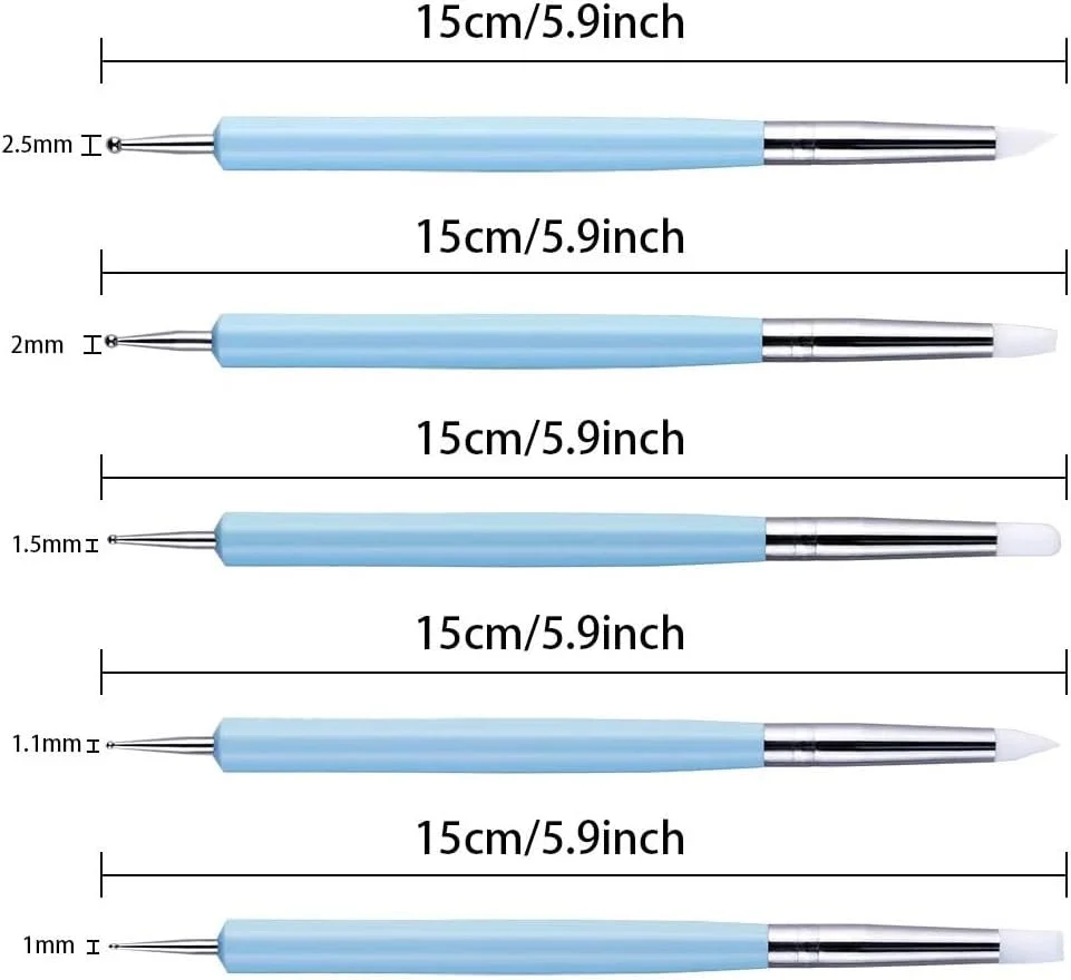 ابزارهای مدل‌سازی خاک رس TMKJZL، مجموعه 9 عددی ابزار نقطه گذاری هنری، ابزارهای سفالگری با طراحی دو سر و کیت ابزارهای مجسمه‌سازی خاک رس استایلوس توپی برای سفالگری، شکل‌دهی سرامیک، نقاشی، هنر زیبایی ناخن