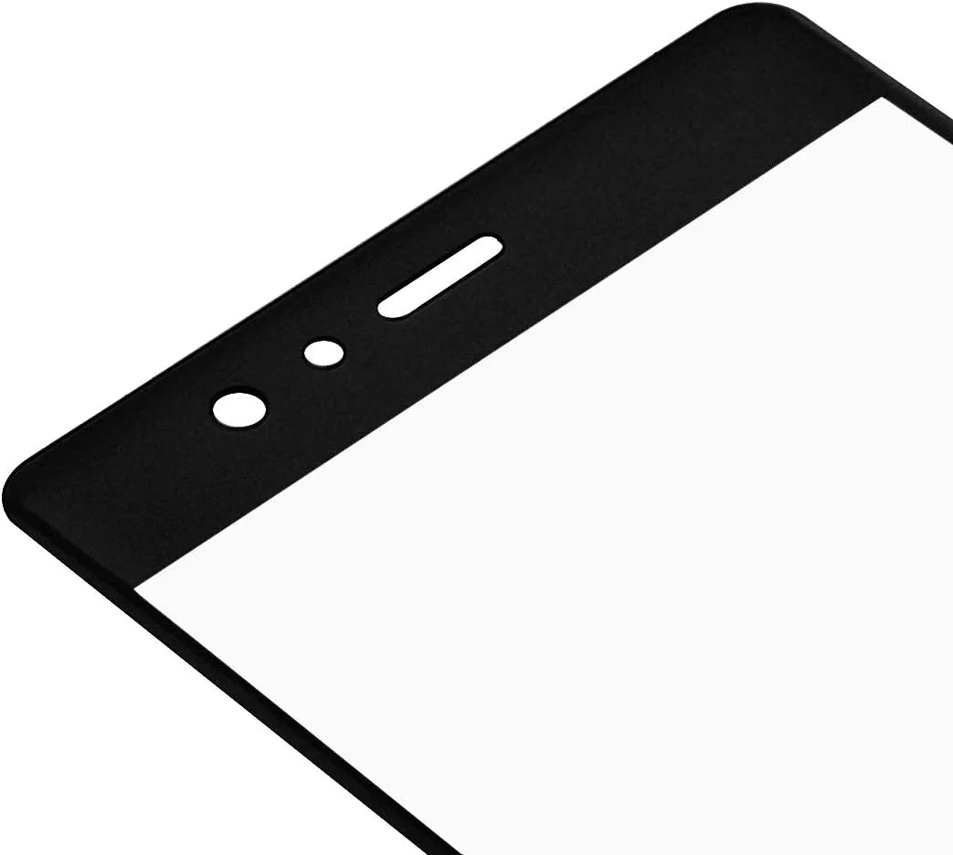 محافظ صفحه نمایش شیشه ای هواوی P9 ضخامت 0.26 میلی متر، سختی سطح 9H، لبه های منحنی سه بعدی، ضد انفجار، رنگی، محافظ تمام صفحه (مشکی) لوازم جانبی تلفن همراه (رنگ: مشکی)