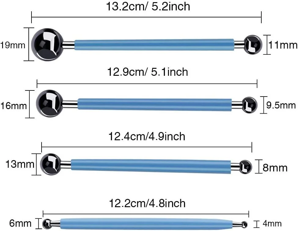 ابزارهای مدل‌سازی خاک رس TMKJZL، مجموعه 9 عددی ابزار نقطه گذاری هنری، ابزارهای سفالگری با طراحی دو سر و کیت ابزارهای مجسمه‌سازی خاک رس استایلوس توپی برای سفالگری، شکل‌دهی سرامیک، نقاشی، هنر زیبایی ناخن