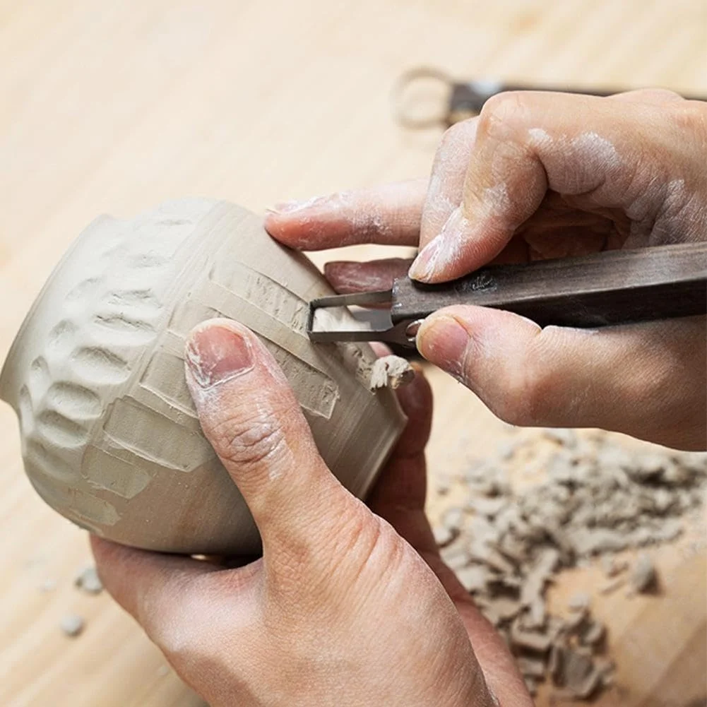 ابزار تراش مجسمه سازی سفالی، ابزار سفالگری سرامیکی با سر قابل تعویض، ابزار سفالگری چای، خراش فنجان آب