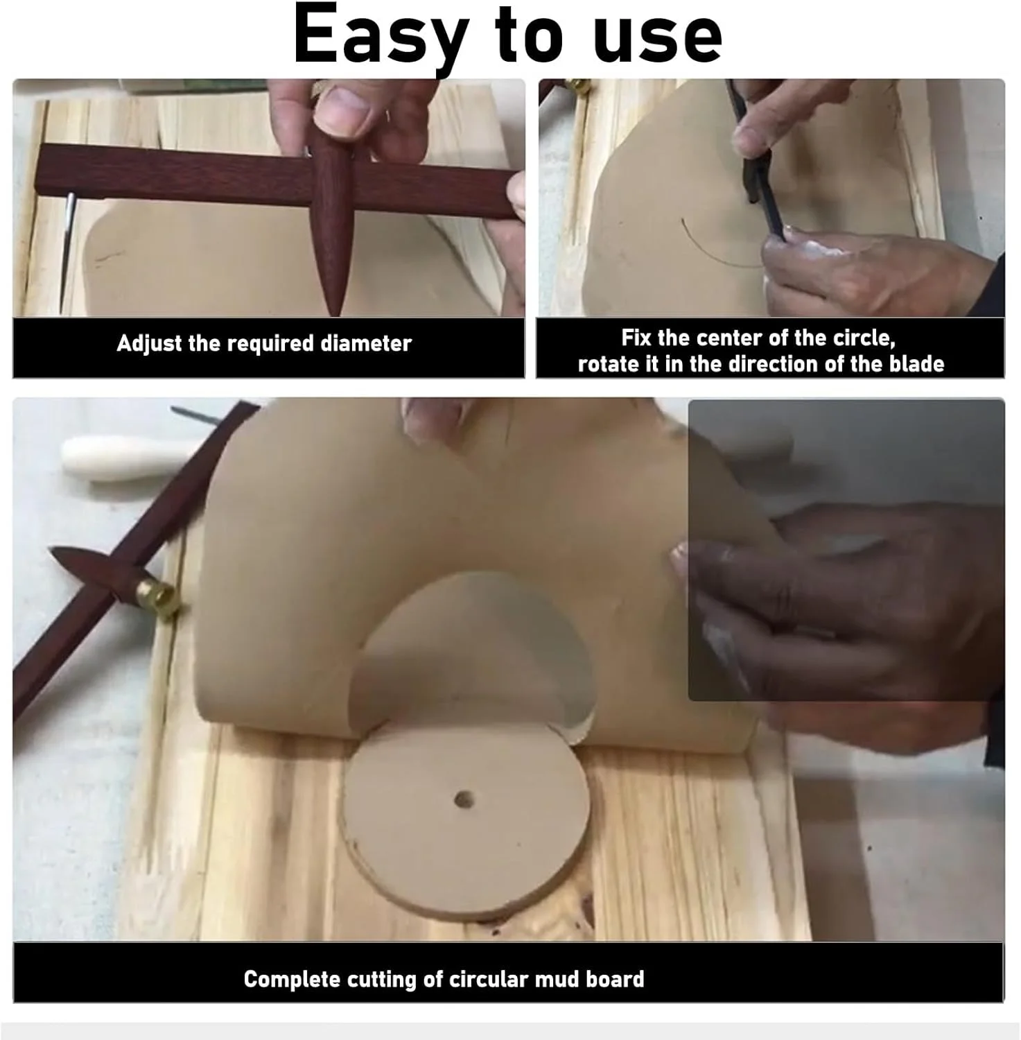 ابزار برش دایره ای قطب نما، خط کش اندازه گیری سفالگری، ابزار سفالگری و حکاکی خاک رس سرامیکی