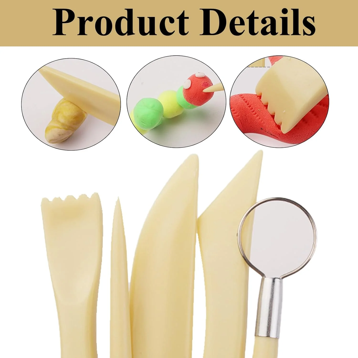 مجموعه 10 عددی ابزار مجسمه سازی خاک رس چوبی، ابزار سفالگری، لوازم هنری مجسمه سازی، ابزار حکاکی موم، ابزار سفالگری برای صنایع دستی هنری DIY