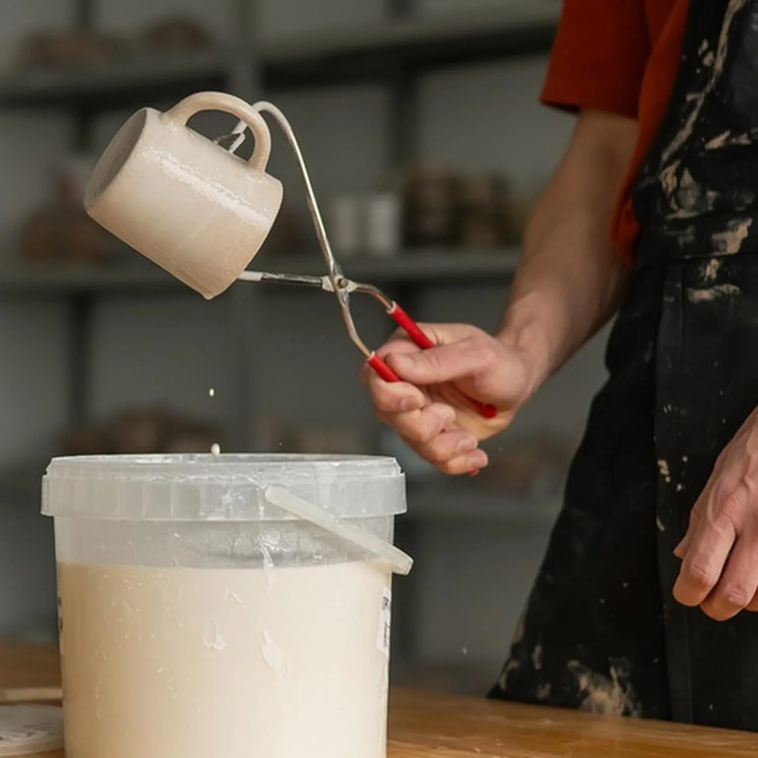 انبر سرامیکی، ابزار لعاب کاری سفال، انبر استیل لوازم هنری برای مدل سازی مجسمه سازی خانگی هنرمندان صنایع دستی