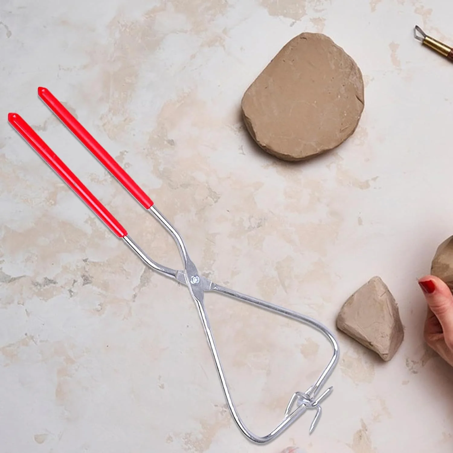 انبرهای غوطه وری سفالگری - ابزارهای حکاکی سفالگری، انبر ابزار لعاب کاری فولاد ضد زنگ، لوازم هنری برای مدل سازی، مجسمه سازی، کارگاه و ساخت صنایع دستی