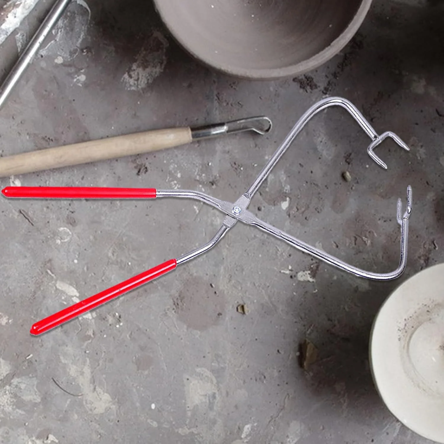 انبرهای غوطه وری سفالگری - ابزارهای حکاکی سفالگری، انبر ابزار لعاب کاری فولاد ضد زنگ، لوازم هنری برای مدل سازی، مجسمه سازی، کارگاه و ساخت صنایع دستی