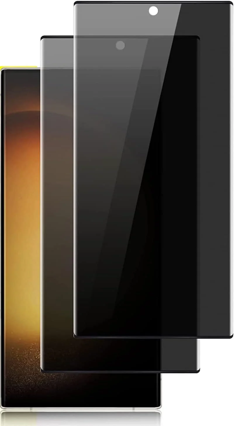 محافظ صفحه نمایش حریم خصوصی Fiokxie [بسته 2 عددی] برای HUAWEI P60 Pro - محافظ صفحه نمایش حریم خصوصی تمام صفحه، فیلم شیشه ای سخت شده سه بعدی، محافظ ضد خش با پوشش کامل و سختی 9H