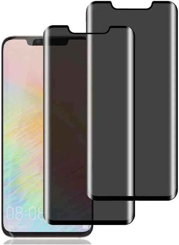 محافظ صفحه نمایش ضد جاسوسی Fiokxie [بسته 2 عددی] برای HUAWEI Nova Y91 - محافظ صفحه نمایش حریم خصوصی تمام صفحه، فیلم شیشه ای حرارت دیده سه بعدی، سختی 9H محافظ ضد خش
