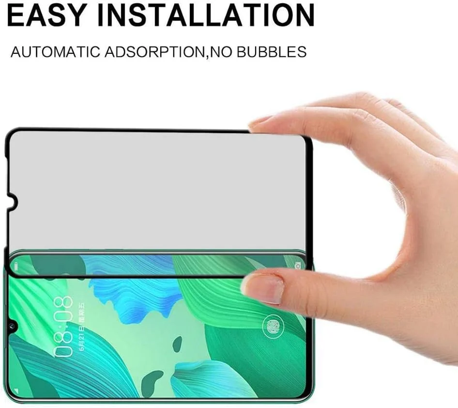 بسته 3 عددی محافظ صفحه نمایش شیشه ای حرارت دیده MIBQM برای گوشی های هوآوی نوا 5T 5i 5 پرو P20 لایت 2019، محافظ حریم خصوصی ضد جاسوسی برای هوآوی نوا 5