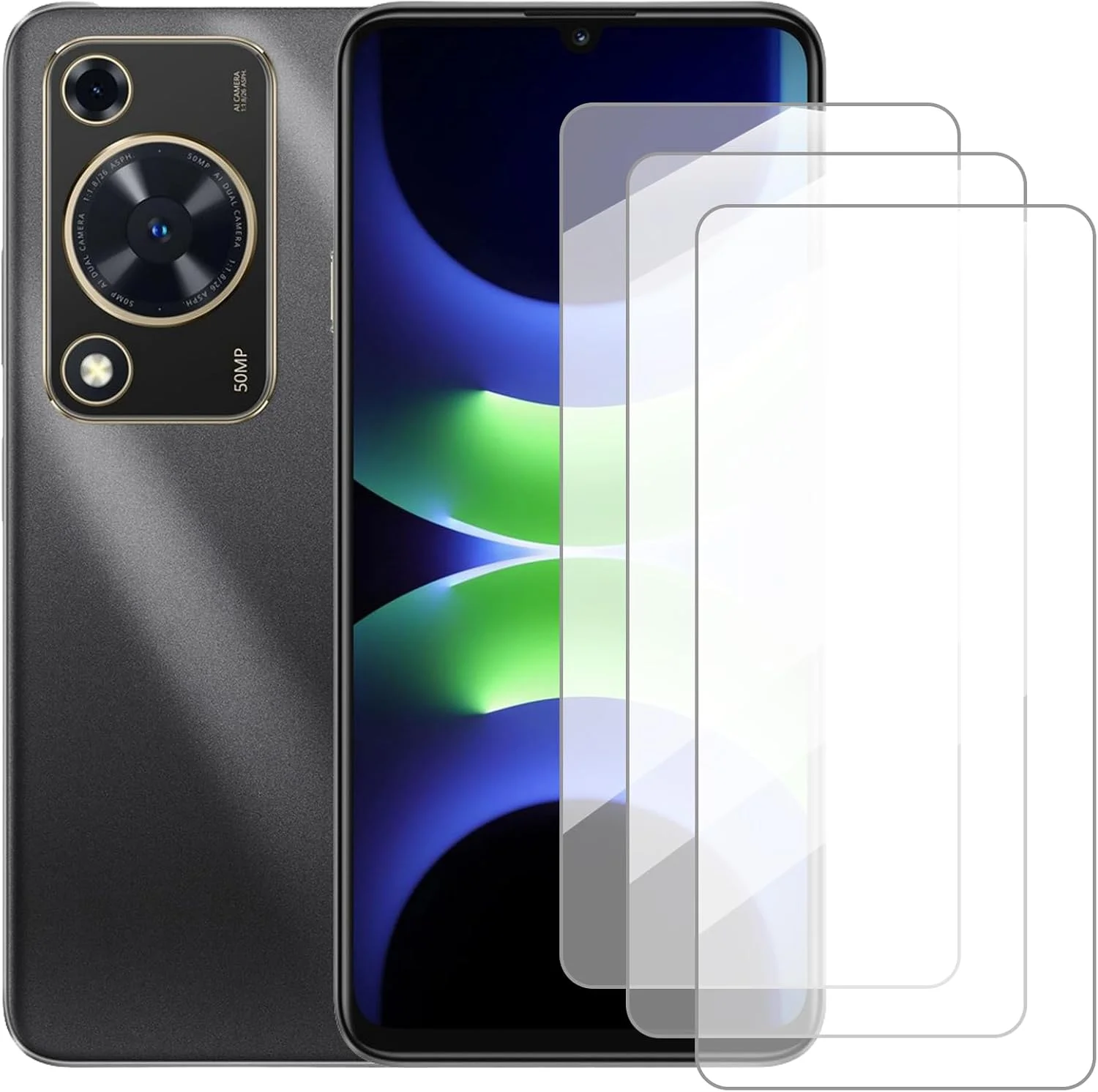 محافظ صفحه نمایش دامولون سازگار با هوآوی نوا Y72S (6.75 اینچ) [بسته 3 عددی] محافظ صفحه شیشه ای مناسب برای هوآوی نوا Y72S، فیلم محافظ شیشه ای تمپر شده