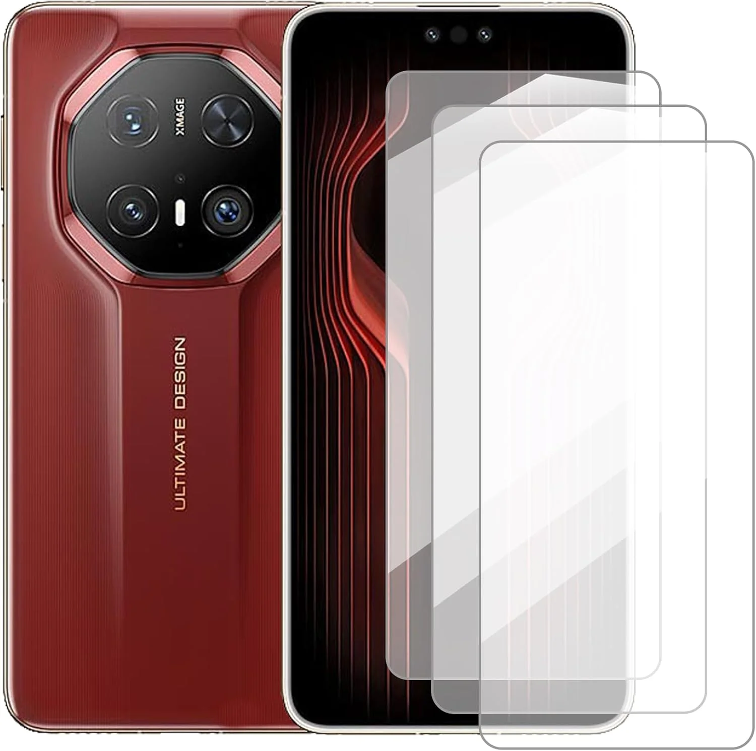 محافظ صفحه نمایش دامولون سازگار با هوآوی میت 70 RS Ultimate (6.9 اینچ) [بسته 3 عددی] محافظ صفحه نمایش شیشه ای حرارت دیده مناسب برای هوآوی میت 70 RS Ultimate