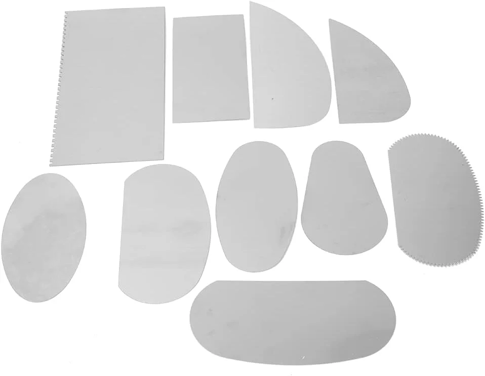 ابزار مجسمه سازی رسی استیل ضد زنگ Eujgoov، 10 عددی، کاردک DIY، ابزار مجسمه سازی سرامیکی