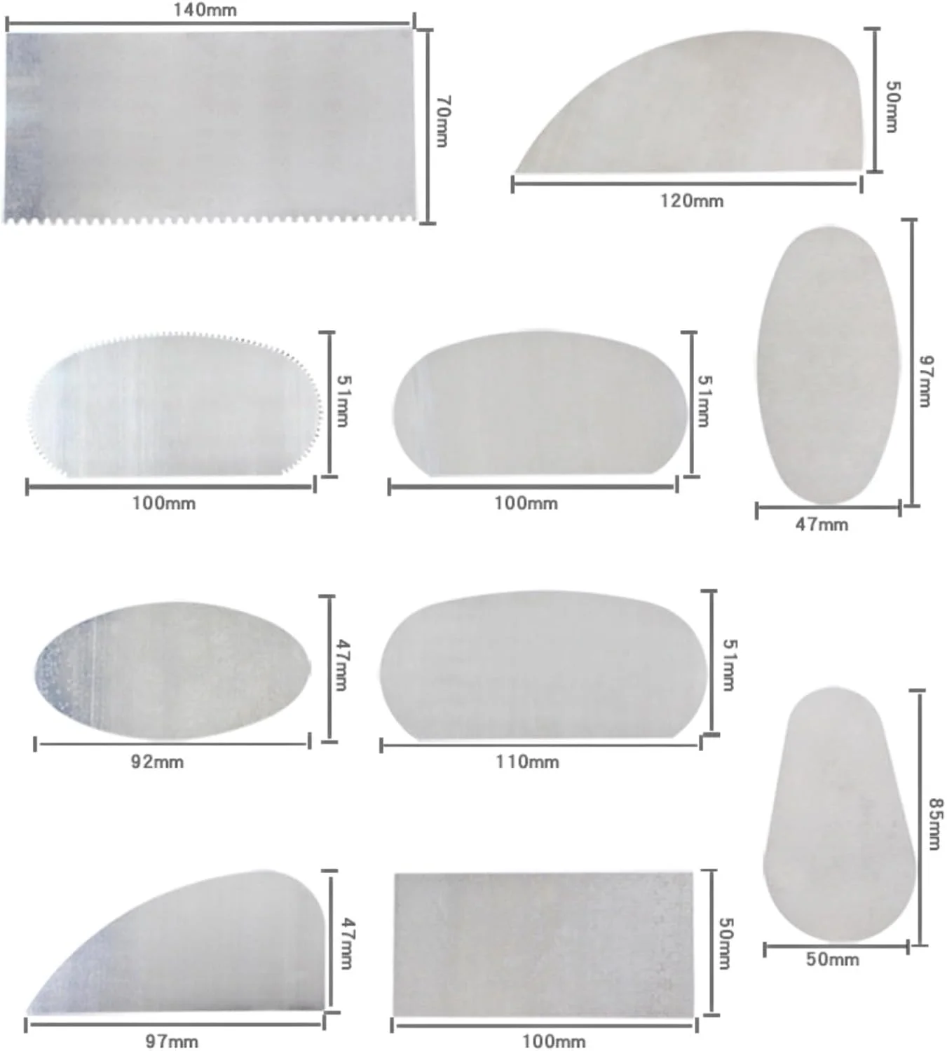 ابزار مجسمه سازی رسی استیل ضد زنگ Eujgoov، 10 عددی، کاردک DIY، ابزار مجسمه سازی سرامیکی