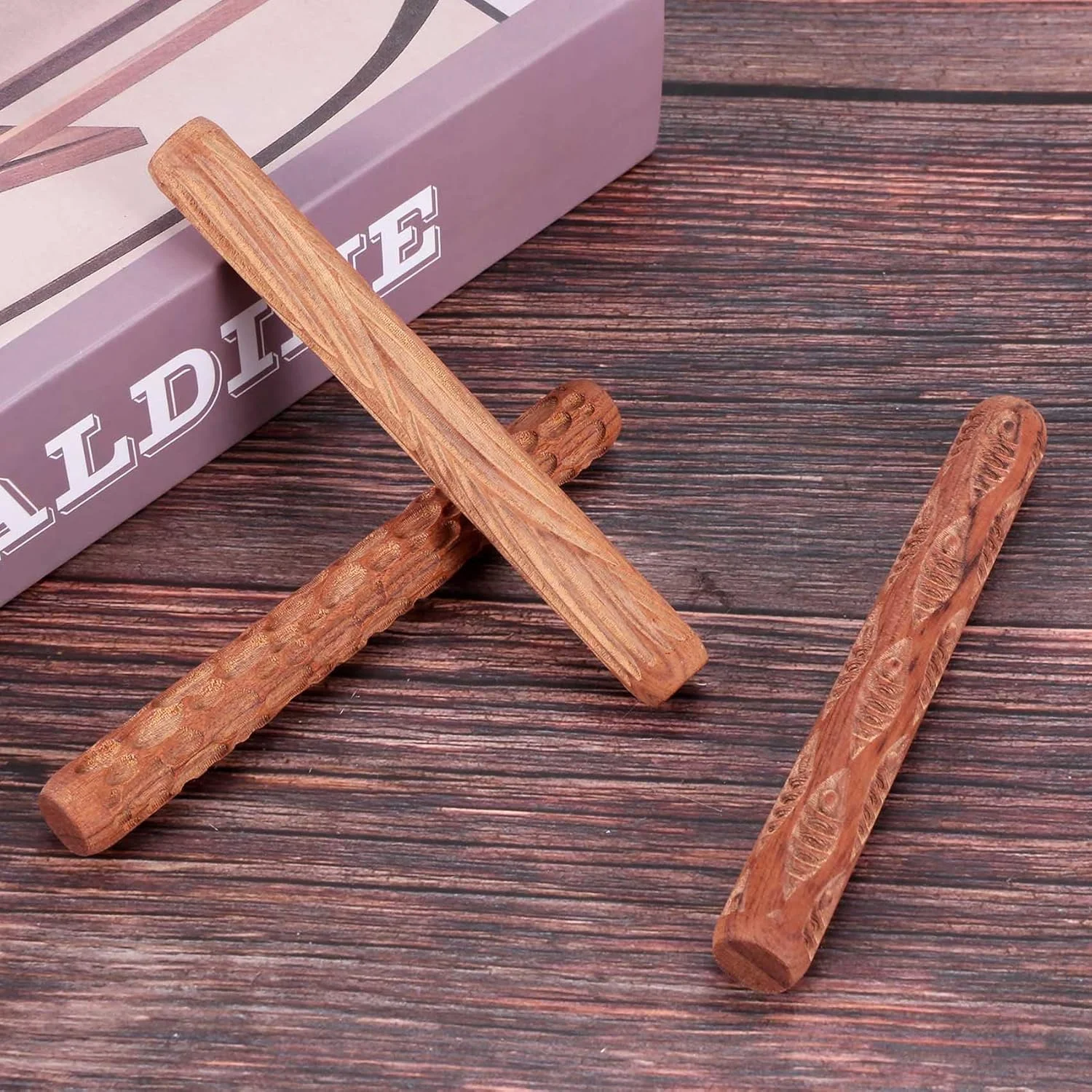 غلتک های طرح دار سفالی جوینا، 5 عددی، ابزار سفالگری دستی برای نقش زدن روی خاک رس