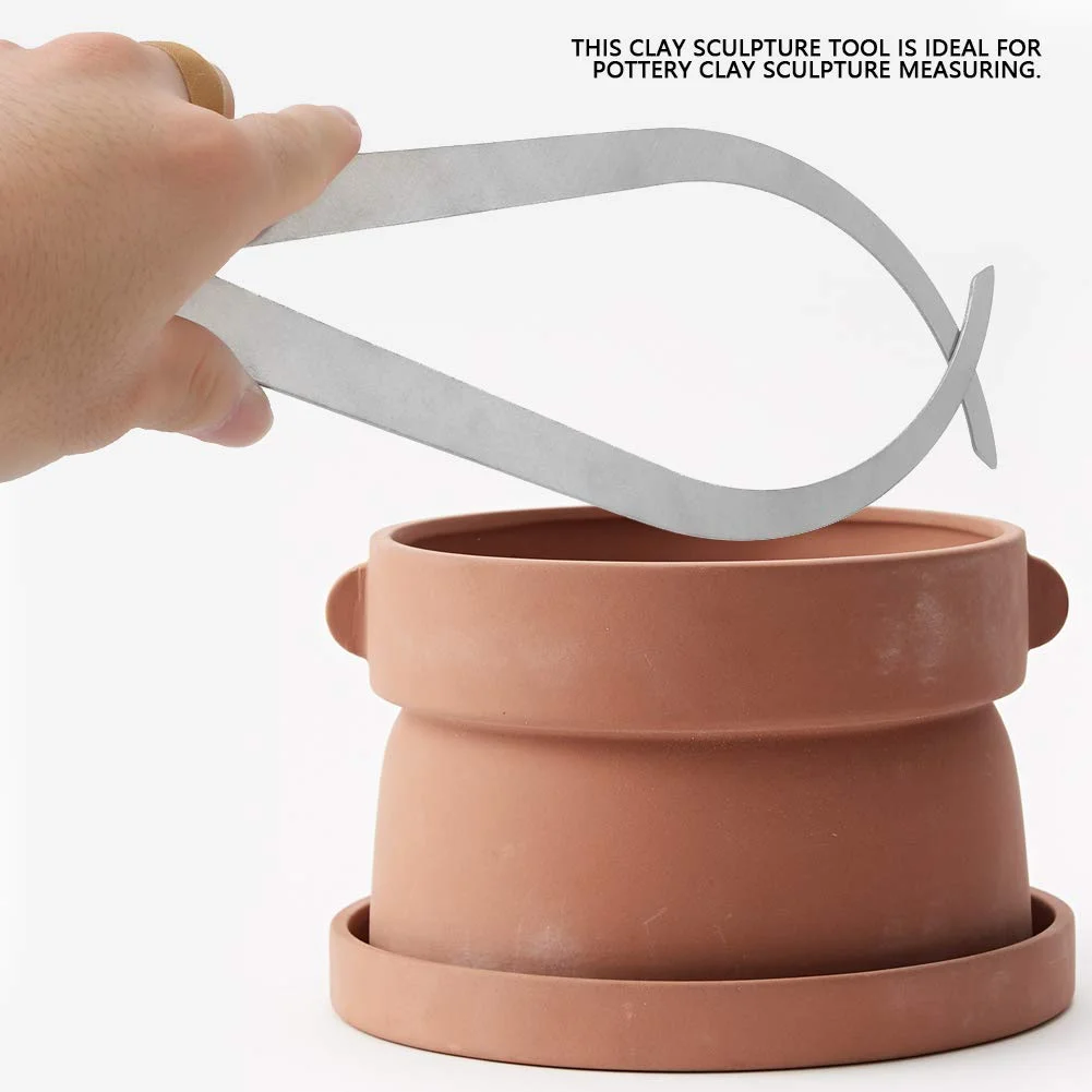 ابزار مجسمه سازی رسی 10 اینچی، کولیس سفالگری، ابزار کولیس رسی، ابزار سرامیکی کولیس استیل ضد زنگ برای حکاکی، شکل دهی، مدل سازی، کولیس سفالگری