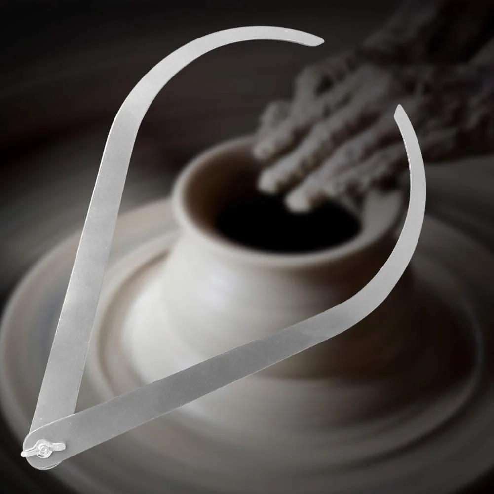 ابزار مجسمه سازی رسی 10 اینچی، کولیس سفالگری، ابزار کولیس رسی، ابزار سرامیکی کولیس استیل ضد زنگ برای حکاکی، شکل دهی، مدل سازی، کولیس سفالگری