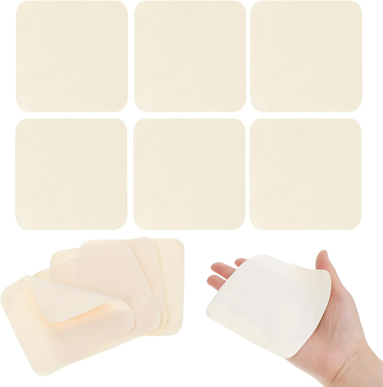 25 عدد پارچه چرم بز ابزار سفالگری، پارچه کوچک چرم بز، ابزار سرامیک از پیش برش خورده، ابزار چرمی هنرمند، ابزار گلی چرمی برای صاف کردن سفال، لبه گلدان، ابزار پرداخت رس سرامیکی