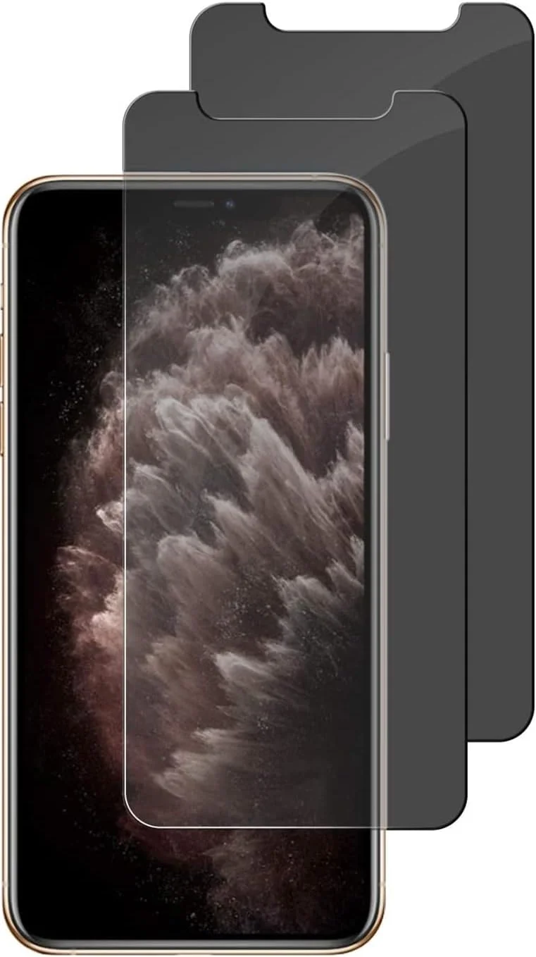 محافظ صفحه نمایش ضد جاسوسی Hkess بسته 2 عددی برای Huawei P10 Lite - محافظ صفحه نمایش حریم خصوصی تمام صفحه، فیلم شیشه ای سخت شده سه بعدی، سختی 9H محافظ پوشش کامل ضد خراش